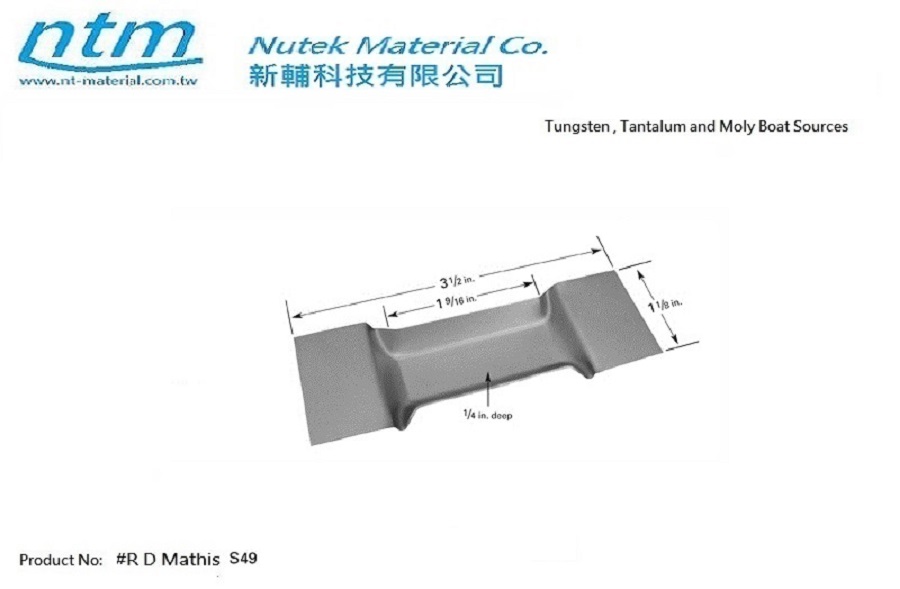 Tungsten , Tantalum and Moly Boat Sources-S49